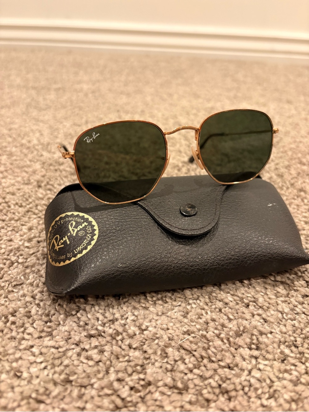 Ray-Ban Gold Frame Sunglasses